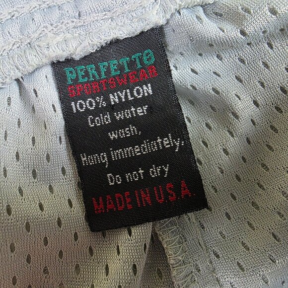 Vintage Perfetto Sportswear Mens Large Silver Athletic Pants Lightweight Casual - Picture 5 of 12